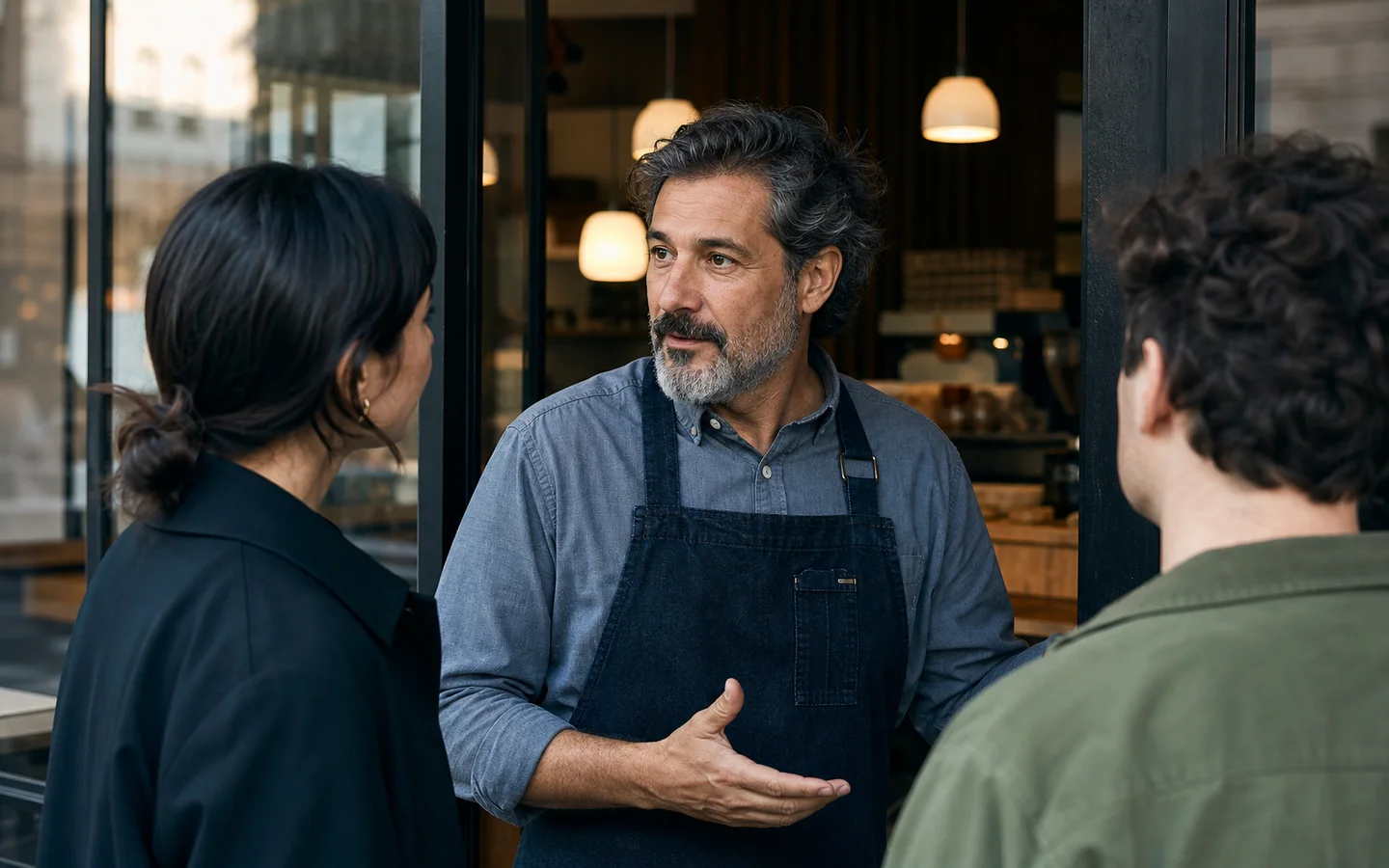 Search strategist learning from a café owner to create useful authoritative content